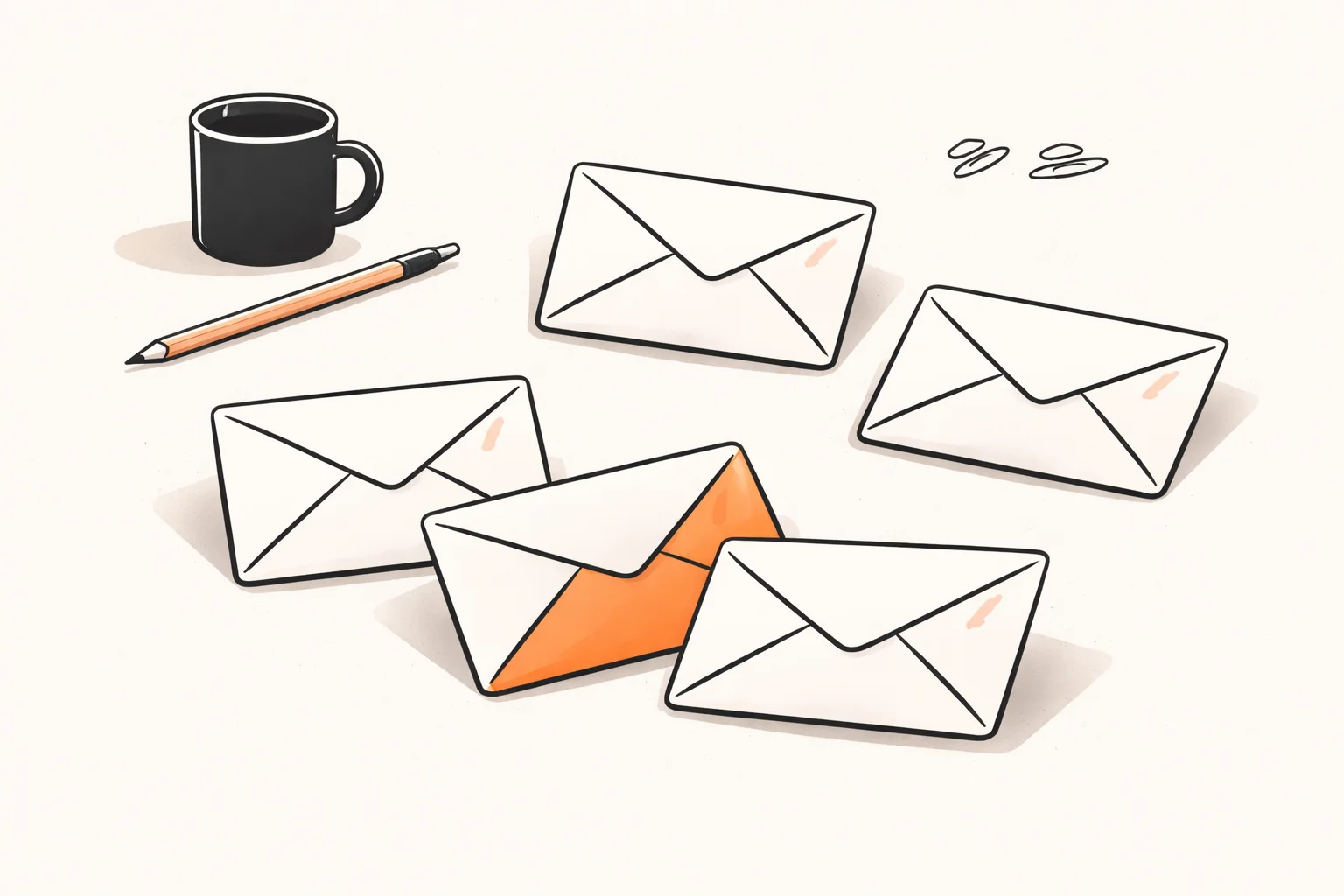 Shuffled and duplicated envelopes arriving at a desk, representing out-of-order and duplicate Stripe webhook events